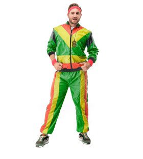 80s Trainingspak Rasta Carnaval Man Kostuum