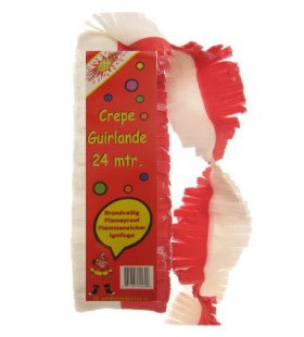 Crepe Guirlande Slinger Rood Wit