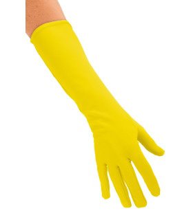 Neon Geel Handschoen Lang Nylon Sunny