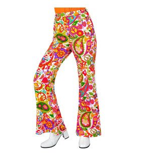 Super 60s Peace And Flower Broek Vrouw