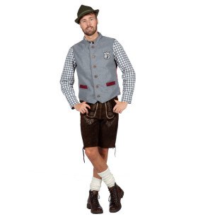 Hirsch Oktoberfest Vest Grijs Man