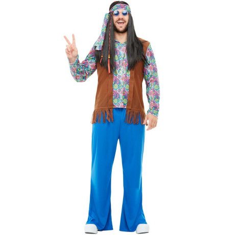 Hippie Harold Man Kostuum