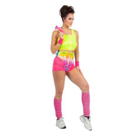 Fitgirl Rollerskate Miami Beach Rosa Vrouw Kostuum