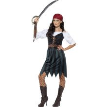 Klassieke Zwarte Pirate Vrouw Kostuum