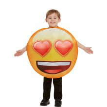 Smoorverliefde Oog-Hartjes Emoji Kind Kostuum