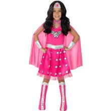 Wonderlijke Roze Heldin Wonder Woman Meisje Kostuum