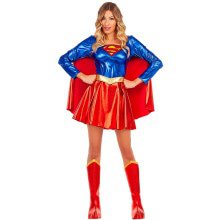 Shiny Supergirl Saves The World Vrouw Kostuum