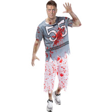 Zombie Football Speler Nummer 55 Man Kostuum