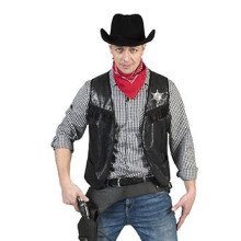 Cowboy Knallen Maar Vest Zwart Man