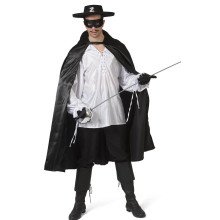 Zwarte Cape Mexicaanse Held Zorro Man