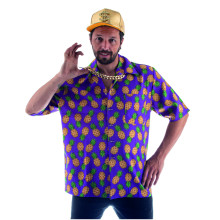 Blauw Alles Kananas Tropisch Fruit Shirt Man