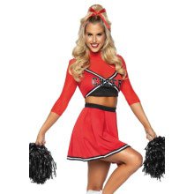 De Meest Populaire Highschool Cheerleader Vrouw Kostuum