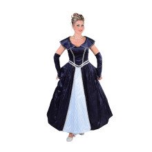 Luxe Hofdame Versailles Marine Blauw Vrouw Kostuum