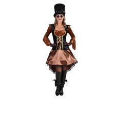 Steampunk Piraat Kapitein Karin Vrouw Kostuum