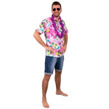 Feest Op Het Strand Hawaii Overhemd Roze Man