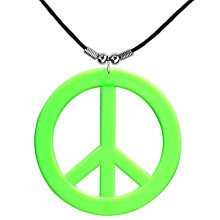 Ketting Peace Symbool Neon Groen