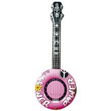 Opblaasbare Banjo 100 Centimeter Roze Flower Power