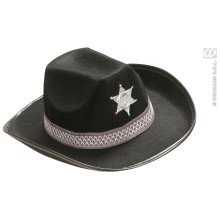 Hoed Sheriff Kind, Zwart