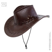 Cowboyhoed Lederlook Met Decoratie, Bruin