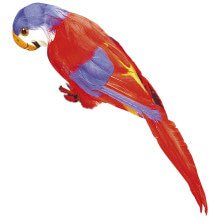 Ms Parrot Decoratieve Papegaai, Rood