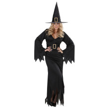 Elegante Heks Black Witch Kostuum Vrouw