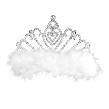 Prinsessen Tiara Met Witte Marabou