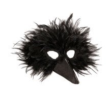 Grappig Veren Masker Vogel, Zwart