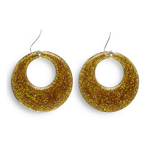 70s-80s Gouden Glitter Oorbellen