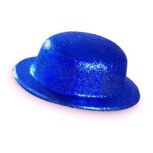 Showmaster Glitter Bolhoed, Blauw