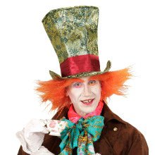 Spectaculaire Hoge Hoed Crazy Hatter Met Haar