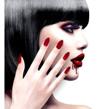 Nagels Vampira Stiletto Bordeaux Rood