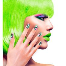 Bonte Nagels Bollen Neon