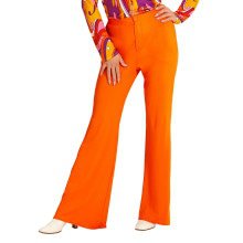 Groovy Gwendolyn 70s Dames Broek, Oranje Vrouw