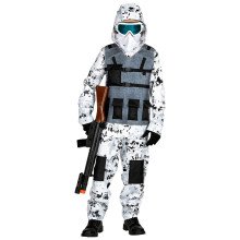 Arctische Speciale Eenheid Pool Commando Kostuum Wit Camouflage Kind