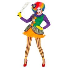 Knettergek Joker Circus Clown Vrouw Kostuum