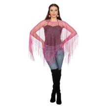 Poncho Visnet Roze Vrouw